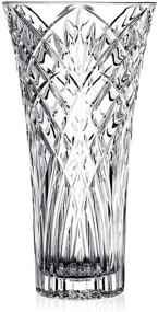 img 4 attached to JASVIC Vase 12”: Stunning Crystal Glass Flower Vase for Elegant Living Room and Dining Table Décor
