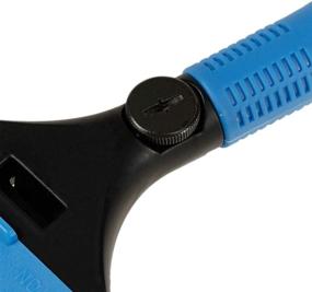 img 1 attached to 🔪 4-Inch Heavy Duty Stainless Steel Blade Floor Scraper Tool with 9-Inch Blue Plastic Handle for Wall Cleaning - Includes 10 Replacement Blades and Mini Scraper, Gray