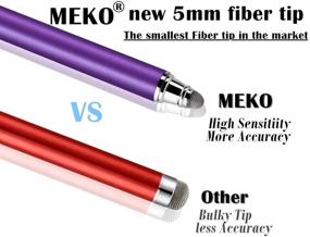 img 3 attached to 🖊️ Bargains Depot 5mm High-Sensitivity Fiber Tip Dual-Tip Universal Capacitive Stylus Pen for Tablets & Cell Phones - Includes 8 Extra Replaceable Fiber Tips (4 Pack, Black/Blue/Purple/Green)