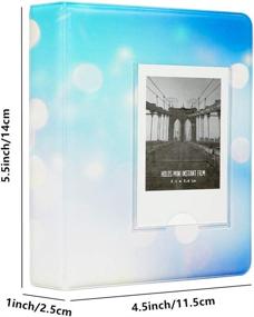 img 1 attached to 📸 Borya 64-Pocket Mini Photo Album for Fujifilm Instax Mini 11, Instax Mini Liplay, Instax Mini Link, Mini 9, Mini 8, Mini 90, Mini 25, Polaroid Snap PIC-300, HP Sprocket, Kodak Mini 3-Inch Film - Blue Spot