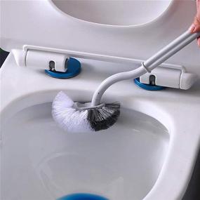 img 3 attached to 🚽 Sleek 3 Pack Grey S-Shape Bathroom Toilet Brush Set with Brush Head and Handle