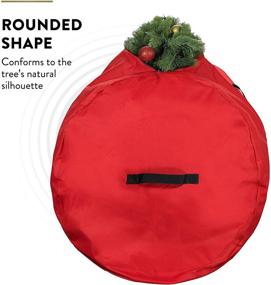img 1 attached to 🎄 High-Quality Christmas Tree Storage Bag - Accommodates Artificial Trees up to 7.5 ft. Tall, with Strong Handles &amp; Easy Dual Zipper - Festive Xmas Bag Crafted from Tear-Resistant 600D Oxford - Backed by 5 Year Warranty (Red)