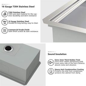 img 1 attached to 🚰 VASOYO 27x19 Inch Undermount Workstation Kitchen Sink - 27 Inch Stainless Steel Single Bowl Undermount Kitchen Sink 16 Gauge with Cutting Board