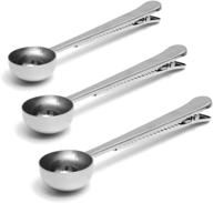 ☕ kiseer coffee scoop clip: stainless steel spoon with bag clip - set of 3 logo