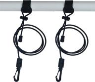 🎣 2-pack adjustable black rod leash for kayaks - fishing rod & paddle leash logo