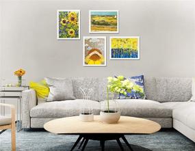 img 2 attached to 🖼️ Golden State Art, 12x16 White Wood Frame with Mat & Real Glass for 8x12 Photo - Wall Photo Frame Collection