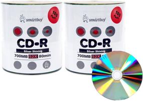 img 4 attached to 📀 Premium Smart Buy Shiny Silver Top CD-R 200 Pack - 700mb, 52x Speed, Blank Recordable Discs - Bulk 200 Disc Bundle