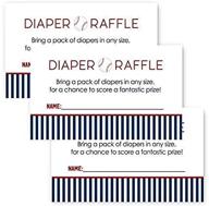 🎟️ baseball diaper raffle tickets set of 25 - sports themed gender reveal game cards - red, white and blue designs - baby shower invitation inserts - 2 x 3.5 size tickets - paper clever party logo