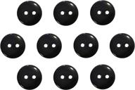 roam buttons 2 hole, 1/2 inch, resin material, pack of 10 in black color logo