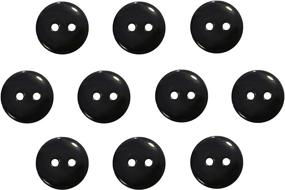 img 4 attached to ROAM Buttons 2 Hole, 1/2 Inch, Resin Material, Pack of 10 in Black Color