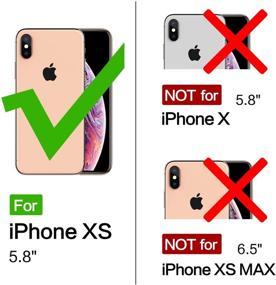 img 2 attached to 📱 SHIELDON Настоящий кожаный чехол для iPhone Xs с блокировкой RFID, функцией автоматического сна/будильника и магнитным замком - Черный