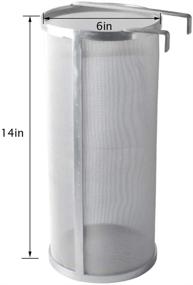 img 3 attached to 🍻 Gekufa Hop Filter 6 x 14 Inch Hop Spider: 300 Micron Mesh Stainless Steel Strainer with Spoon and Brush for Home Beer Brewing Kettle - Homebrew Hop Strainer