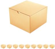 🎁 glossy gold gift boxes: packqueen 10 boxes 6x6x4 inches with lids - perfect for gifts, cupcakes, and more! logo