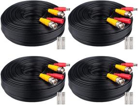 img 4 attached to WildHD 4x100ft BNC Cable: All-in-One Siamese Video and Power Extension Wire for Max 5MP HD CCTV DVR Surveillance System