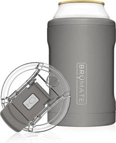 img 4 attached to 🥤 BrüMate Hopsulator DUO - 12oz 2-in-1 Can Cooler + Leak-Proof Tumbler with Lid - Double Wall Stainless Steel Drink Cooler (Matte Gray)