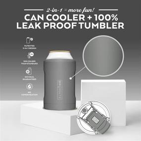 img 3 attached to 🥤 BrüMate Hopsulator DUO - 12oz 2-in-1 Can Cooler + Leak-Proof Tumbler with Lid - Double Wall Stainless Steel Drink Cooler (Matte Gray)