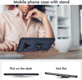 img 3 attached to Meifei LG Stylo 6 Case: Military Grade 360° Protection, Metal Rotating Ring Kickstand, Magnetic Car Mount, Blue