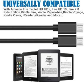 img 2 attached to 🔌 10FT Micro-USB Android Charger Cable for Kindle Fire HD 7 8 10, Fire TV Stick, Samsung Galaxy Phone Tablet, Kids Edition, Alexa Paperwhite Oasis E-Reader, and Echo Dot - Charging Power Cord by 2Pack