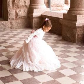 img 2 attached to 🌸 Sleeved Flower Communion Dresses for Girls on ABaowedding: Stunning Clothing Collection