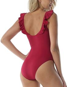 img 3 attached to Cadocado Swimsuit Bathing Backless Swimwear Women's Clothing in Swimsuits & Cover Ups