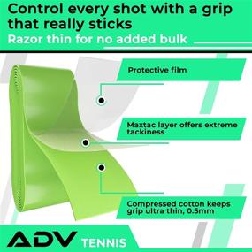 img 3 attached to ADV Tennis Tacky Overgrip - 12 Pack: Razor Thin Moisture-Wicking MaxTac Tape for Extreme Tacky Grip - Pro Tested & Designed