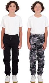 img 1 attached to TONY HAWK Boys' Clothing and Pants - 2 Pack Pockets Camo Khaki: Versatile Style for Young Skaters