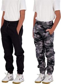 img 3 attached to TONY HAWK Boys' Clothing and Pants - 2 Pack Pockets Camo Khaki: Versatile Style for Young Skaters