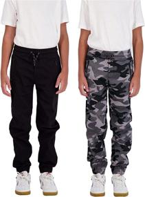 img 4 attached to TONY HAWK Boys' Clothing and Pants - 2 Pack Pockets Camo Khaki: Versatile Style for Young Skaters