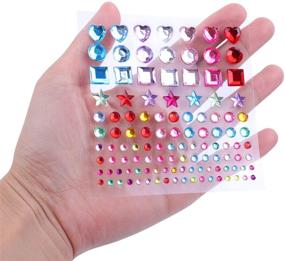 img 1 attached to 💎 Selizo 1368Pcs Self Adhesive Rhinestones Stickers – Sparkly Craft Gems for Crafts, Decorations, Body Painting