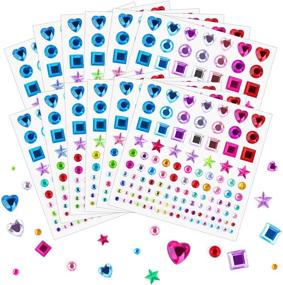 img 4 attached to 💎 Selizo 1368Pcs Self Adhesive Rhinestones Stickers – Sparkly Craft Gems for Crafts, Decorations, Body Painting