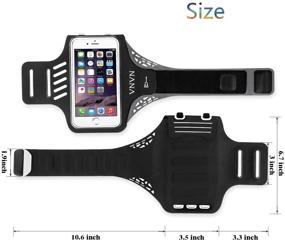 img 2 attached to 📱 VNVN Water Resistant Sports Armband Arm Case Holder with Fingerprint Touch - Compatible for iPhone 11, 11 Pro, 11 Pro Max, Xs Max, Xr, Xs, 8, 7 (Including Plus Series) - Adjustable Reflective Workout Band