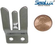 🔒 sealux marine vhf radio microphone clip - stainless steel, 1" x 1-7/8 logo