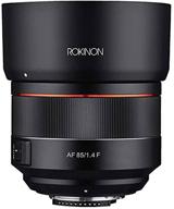 📷 rokinon 85mm f1.4 auto focus nikon f mount telephoto lens: full frame, weather sealed & high speed logo