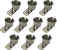 🍺 pack of 10 slide under cup holders - stainless steel - by yh poker - enhancing your game experience логотип