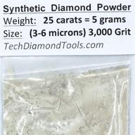 💎 premium techdiamondtools diamond powder: perfect for polishing glass, quartz, marble, jewelry & more – 3,000 grit, 3-6 microns, 25 carats (5 grams) – made in usa! scratch remover included logo