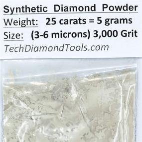 img 4 attached to 💎 Premium TechDiamondTools Diamond Powder: Perfect for Polishing Glass, Quartz, Marble, Jewelry & More – 3,000 Grit, 3-6 Microns, 25 Carats (5 Grams) – Made in USA! Scratch Remover Included