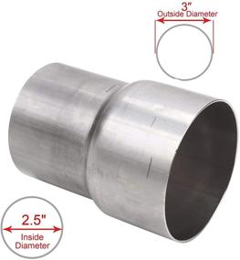 img 3 attached to 🔩 Universal 2.5" Inner Diameter to 3" Outer Diameter Exhaust Pipe Converter Reducer - High-quality Mild Steel Construction