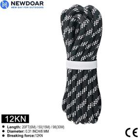 img 3 attached to 🧗 NewDoar 24KN 8-10mm Outdoor Survival Rope: High Strength Accessory Cord for Rock Climbing, Hiking, and Mountaineering - CE Safety Certified