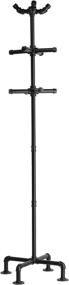 img 3 attached to MyGift 65-Inch Industrial Black Metal Pipe 12-Hook Coat Stand: Stylish and Functional Organizational Solution