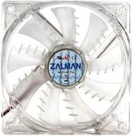 🦈 zalman zm-f2 led (sf): ультра тихий 92мм вентилятор корпуса с голубой светодиодной подсветкой в форме акульей плавни - белый охлаждение. логотип