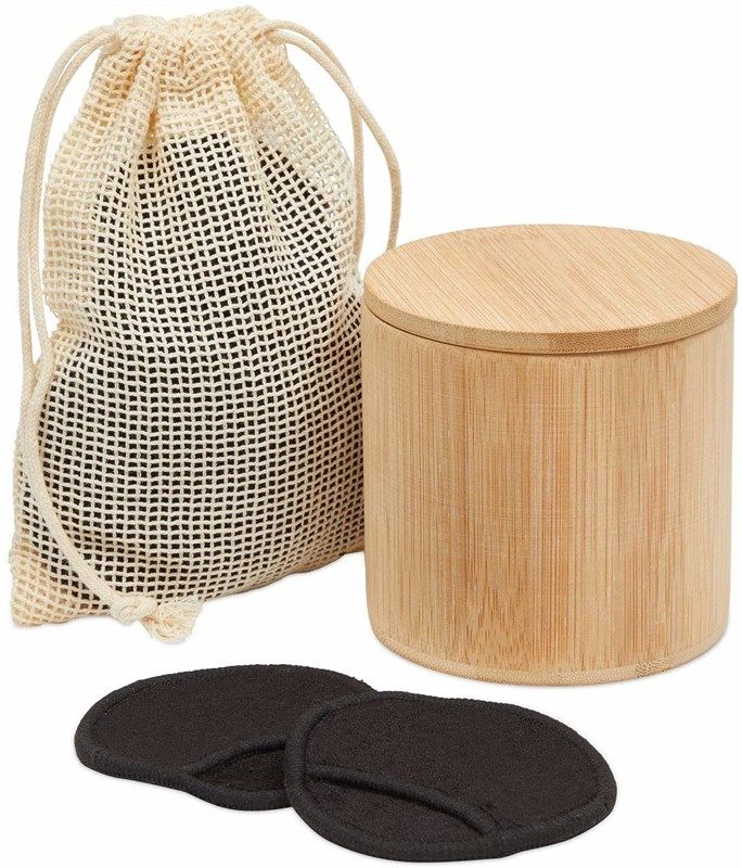 reusable cotton rounds bamboo storage 로고