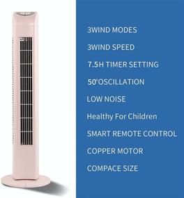 img 3 attached to 🌬️ Antarctic Star Tower Fan: Powerful, Portable Bladeless Cooling for Children, Office, Kitchen, Bedroom - Pink