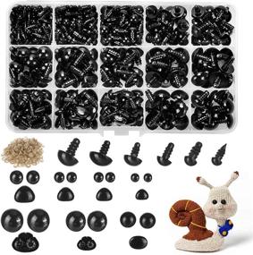 img 4 attached to 680pc Plastic Safety Eyes and Noses with Washers, Craft Doll Eyes, Black Safety Eyes for Amigurumi, Puppet, Plush Animal, and Teddy Bear