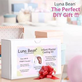 img 3 attached to Luna Bean Baby Keepsake Hand Casting Kit - Infant Hand & Foot Mold Kit for First Birthday, Christmas & Newborn Gifts - Plaster Hand Mold with Clear Matte Sealant