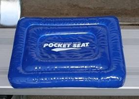 img 1 attached to 🧳 Blue POCKETSEAT Inflatable Travel Cushion - 14x11x1.5 Inches