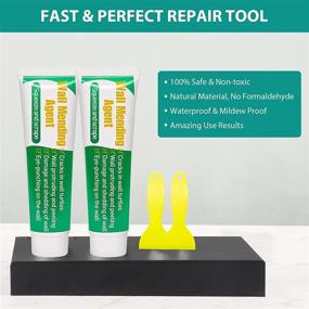 img 3 attached to 🔧 SAISZE Dry Wall Patch Repair Kit 2-Pack: Quick & Easy Hole and Crack Repair with Non-toxic Renovation Cream 100g