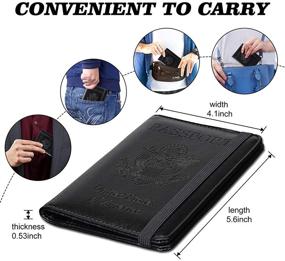 img 1 attached to 🛂 HERRIAT Travel Passport Holder: RFID Blocking Men's Wallets, Card Cases & Money Organizers