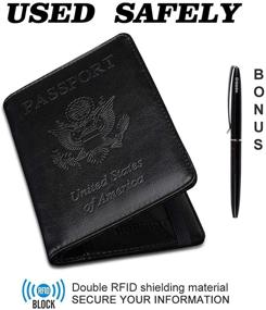 img 3 attached to 🛂 HERRIAT Travel Passport Holder: RFID Blocking Men's Wallets, Card Cases & Money Organizers