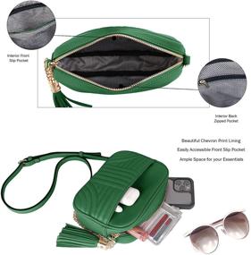 img 2 attached to EVVE Quilted Crossbody Bags Women Women's Handbags & Wallets and Crossbody Bags