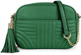 img 4 attached to EVVE Quilted Crossbody Bags Women Women's Handbags & Wallets and Crossbody Bags